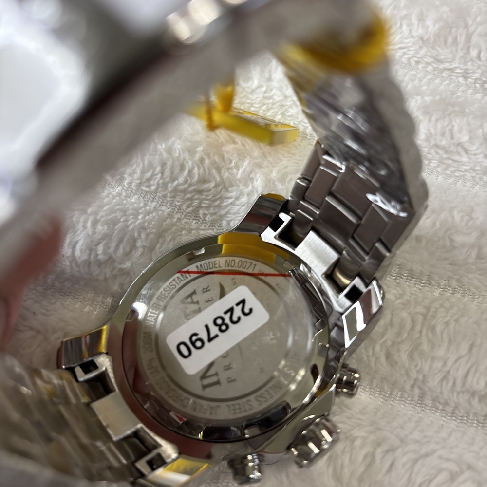 Invicta Pro Diver Chronograph Quartz Silver Dial Stainless Steel Men's Watch - Picture 5 of 6